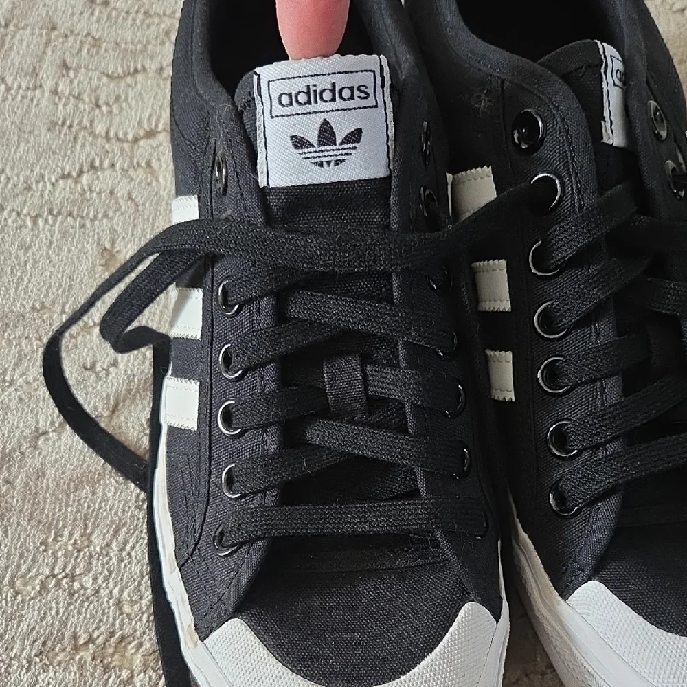 Adidas Women's Black and White Platform Sneakers